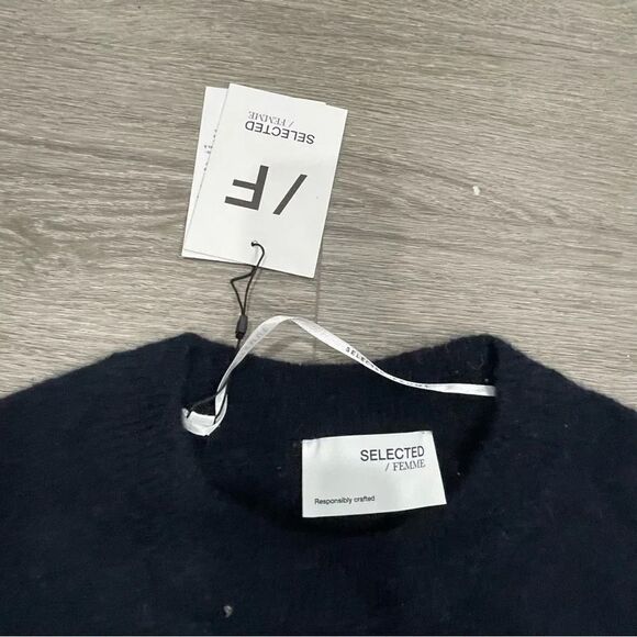 Selected Femme NWT LULU O-NECK NOOS - Jumper Sapphire melange Navy XL - Picture 4 of 15